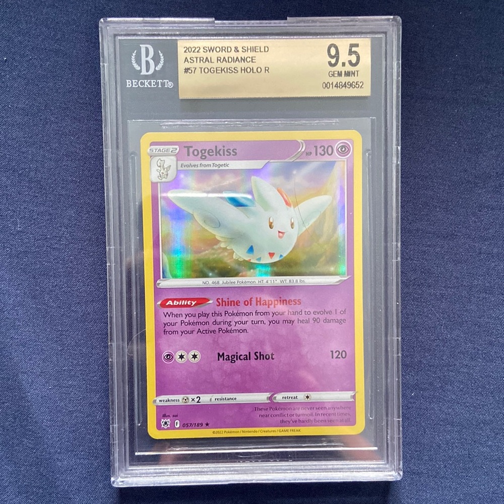 2022 Sword & Shield Astral Radiance #57 Togekiss Holo R GEM MT 9.5